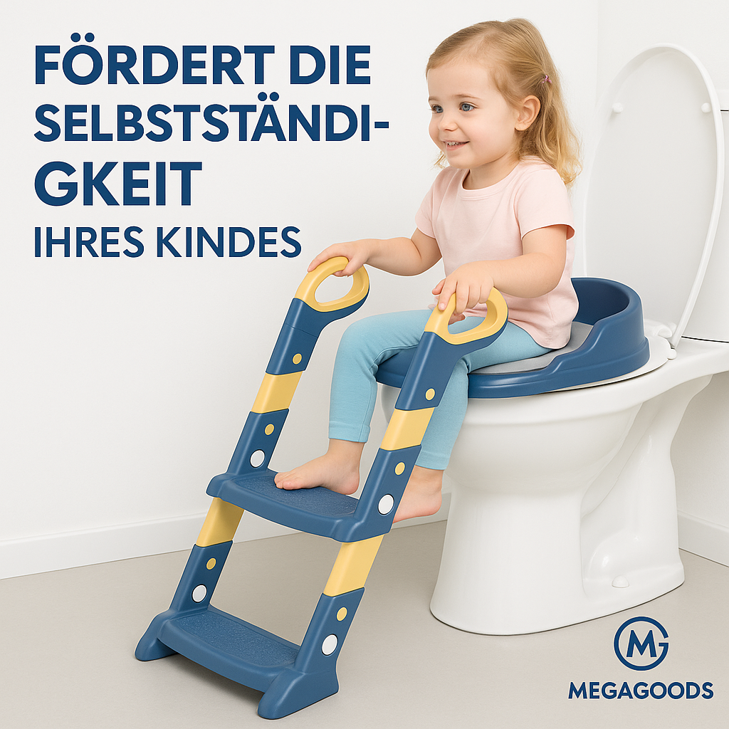 Kinder Töpfchenleiter faltbar WC Trainer mit Stufen rutschfest DE.