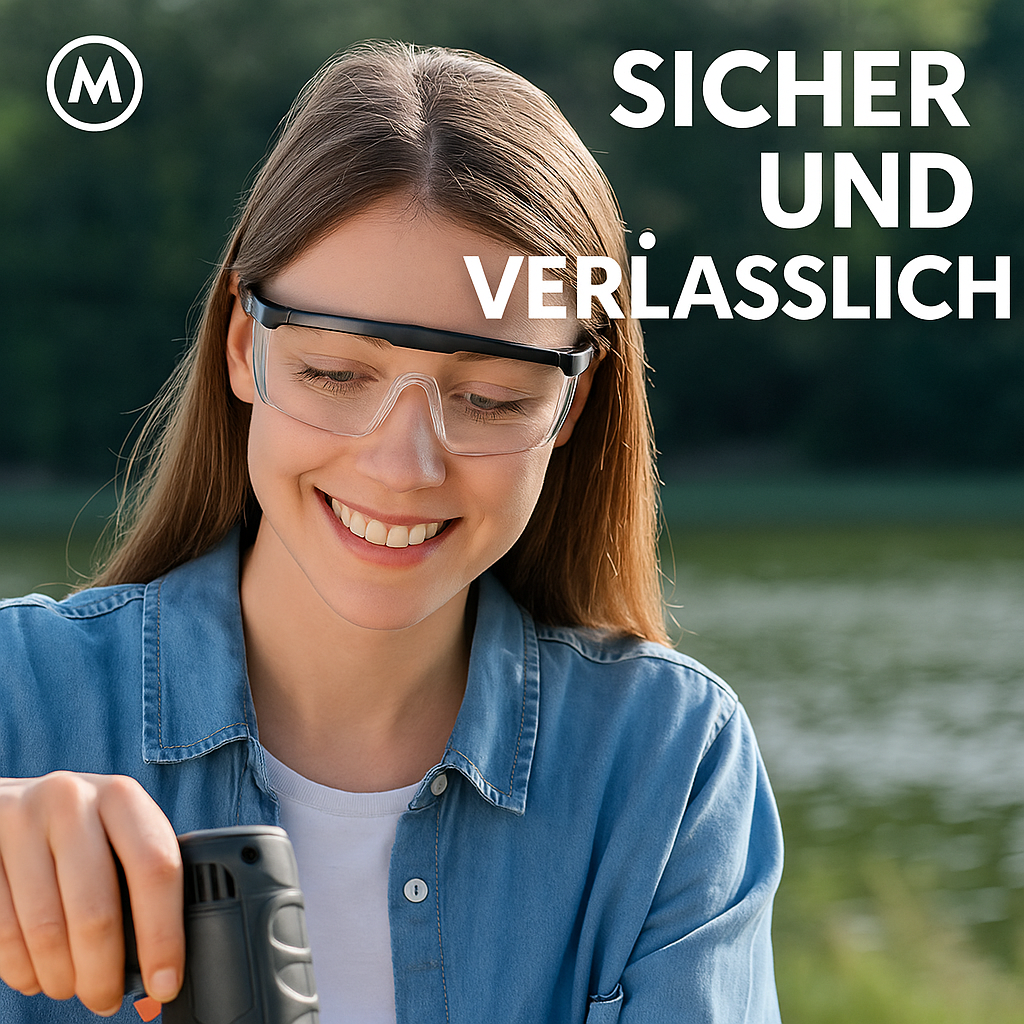 Schutzbrille Antispritz Labor Industrie Staub Windfest 2Stk DE.