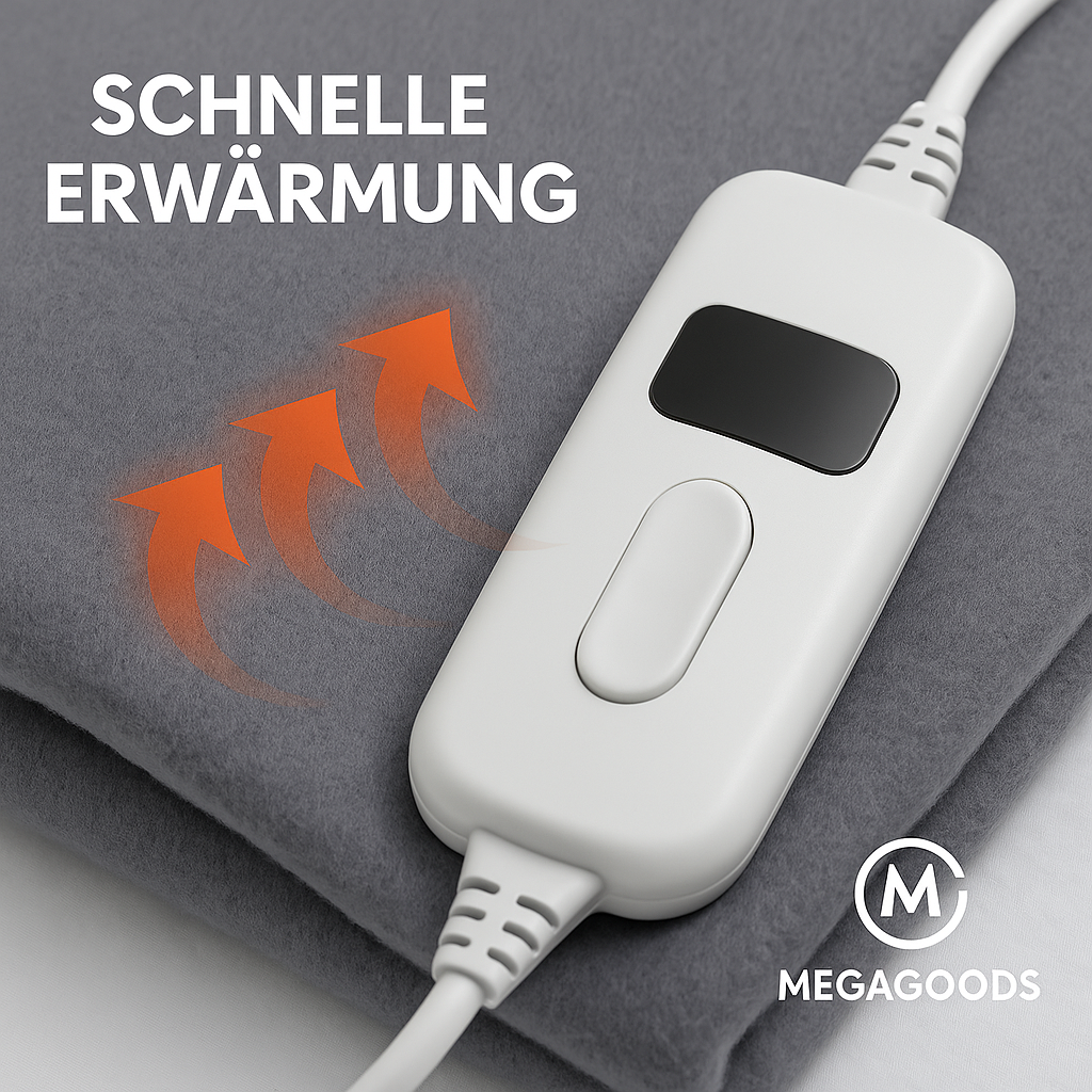 Elektrische Heizdecke extra dick mit Thermostat Wärmematte DE.
