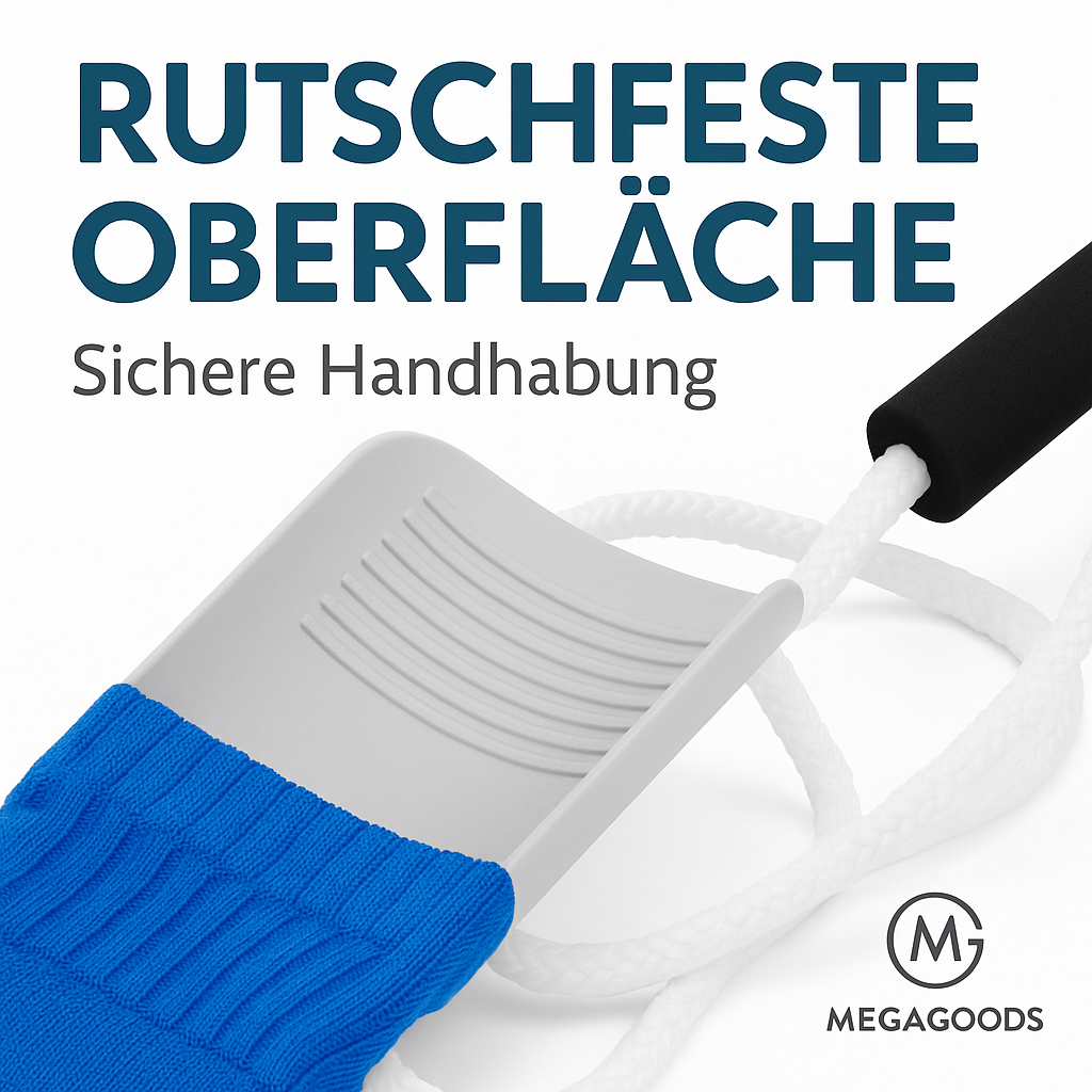 Sockenanziehhilfe rutschfest erleichtert Anziehen ohne Bücken DE.
