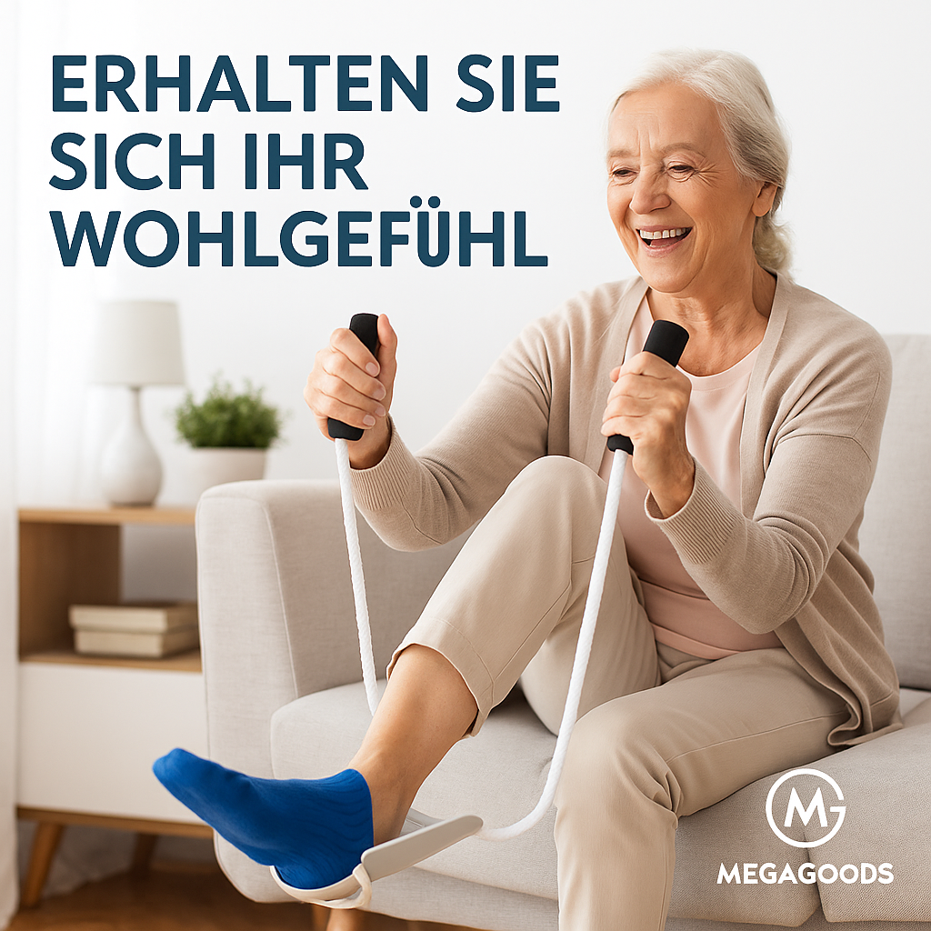 Sockenanziehhilfe rutschfest erleichtert Anziehen ohne Bücken DE.