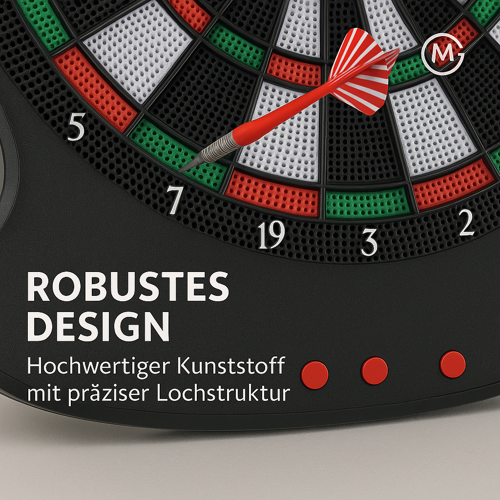 Elektronische Dartscheibe Profi LCD Anzeige inkl 6 Pfeile DE.