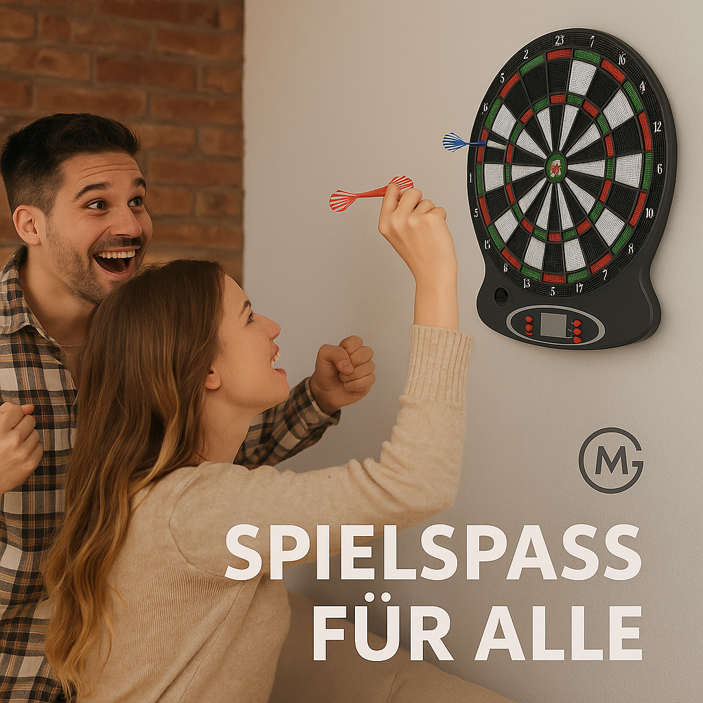 Elektronische Dartscheibe Profi LCD Anzeige inkl 6 Pfeile DE.