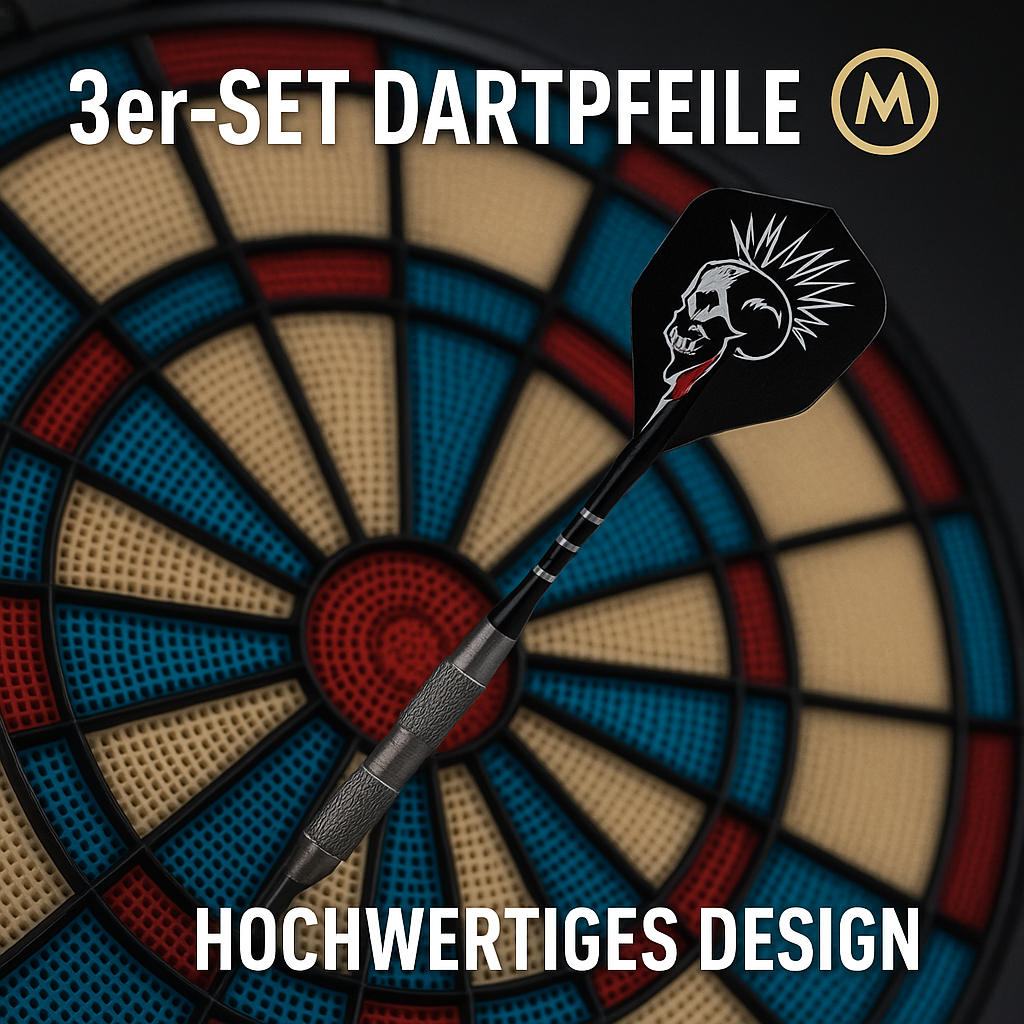 Dartpfeile Set 3 Stk 20 g Profi Turnier Training Schwarz DE.
