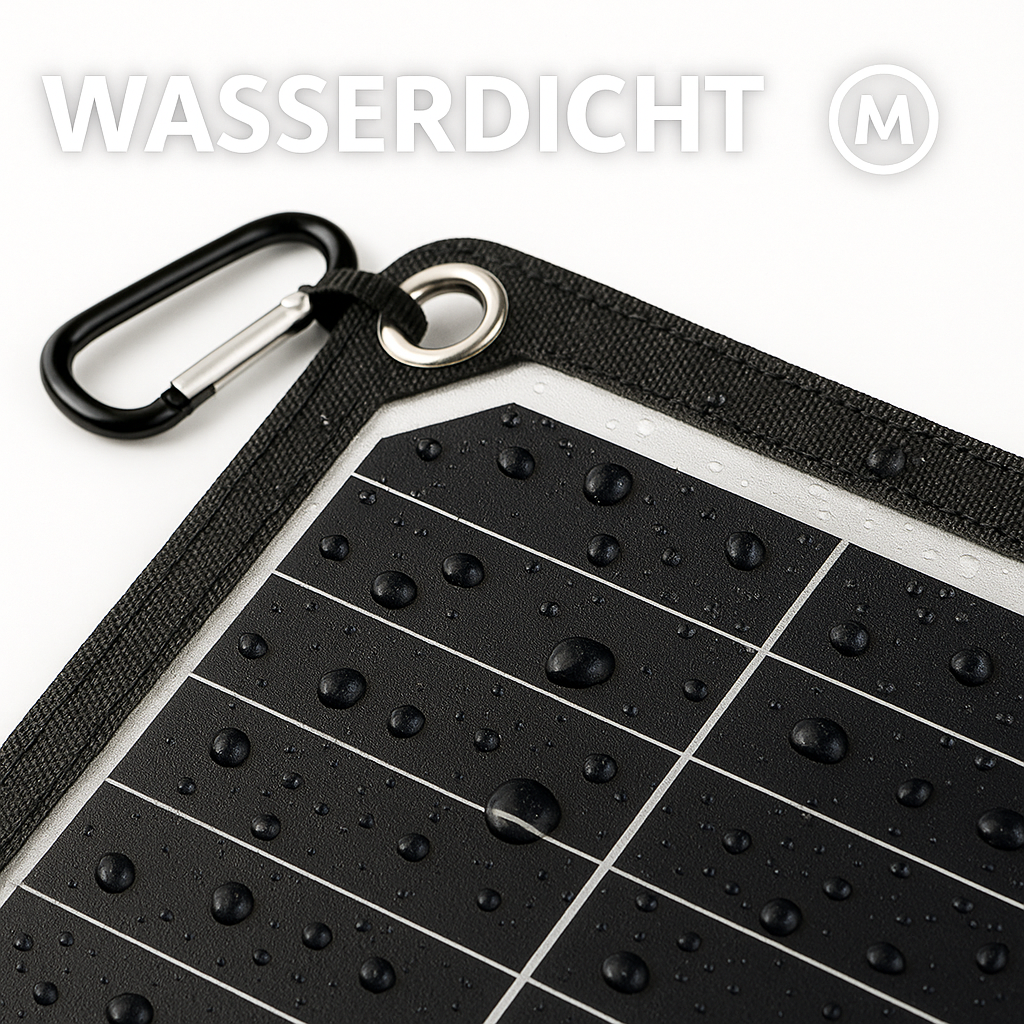 35W Solarpanel USB wasserdicht Outdoor Camping Handy Ladegerät DE.
