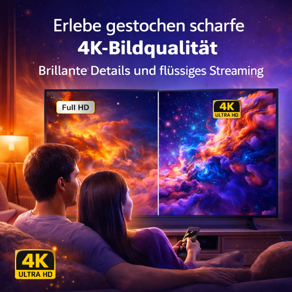 TellyStick™ Smart TV Stick - 4K HDMI Streaming Gerät alle TV Sender unbegrenzt