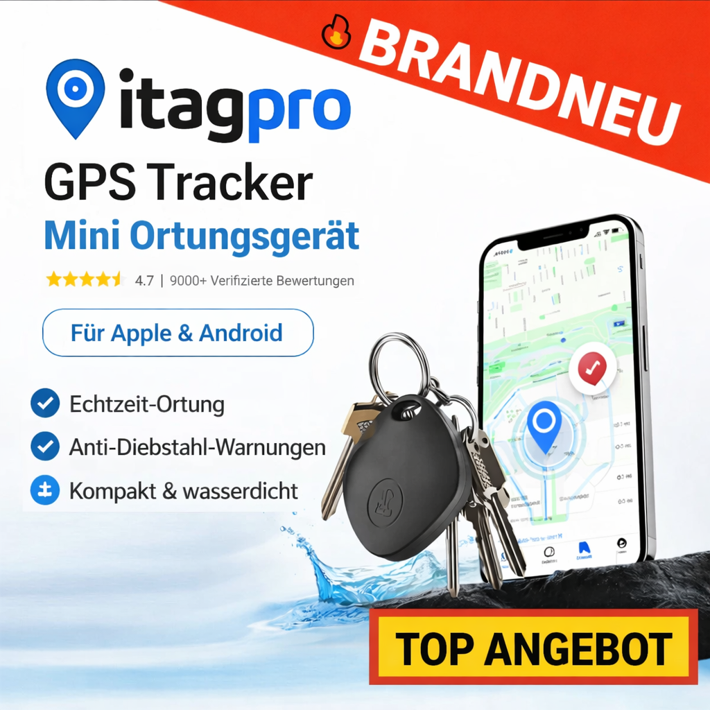 iTag Pro™ GPS Tracker Mini Schlüssel Finder Echtzeit Tracking f. Apple & Android