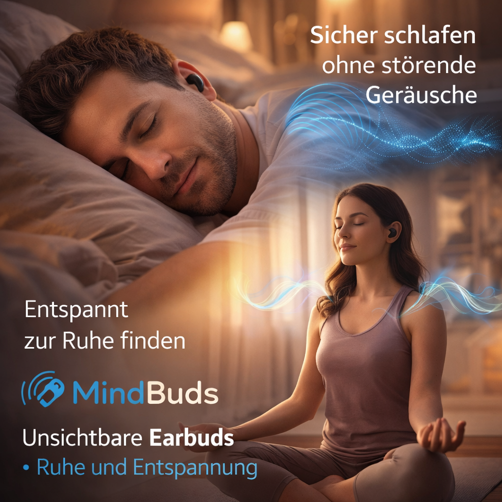MindBuds™ Kopfhörer - Unsichtbare Bluetooth Earbuds In-Ear Ohrhörer ohne Druck