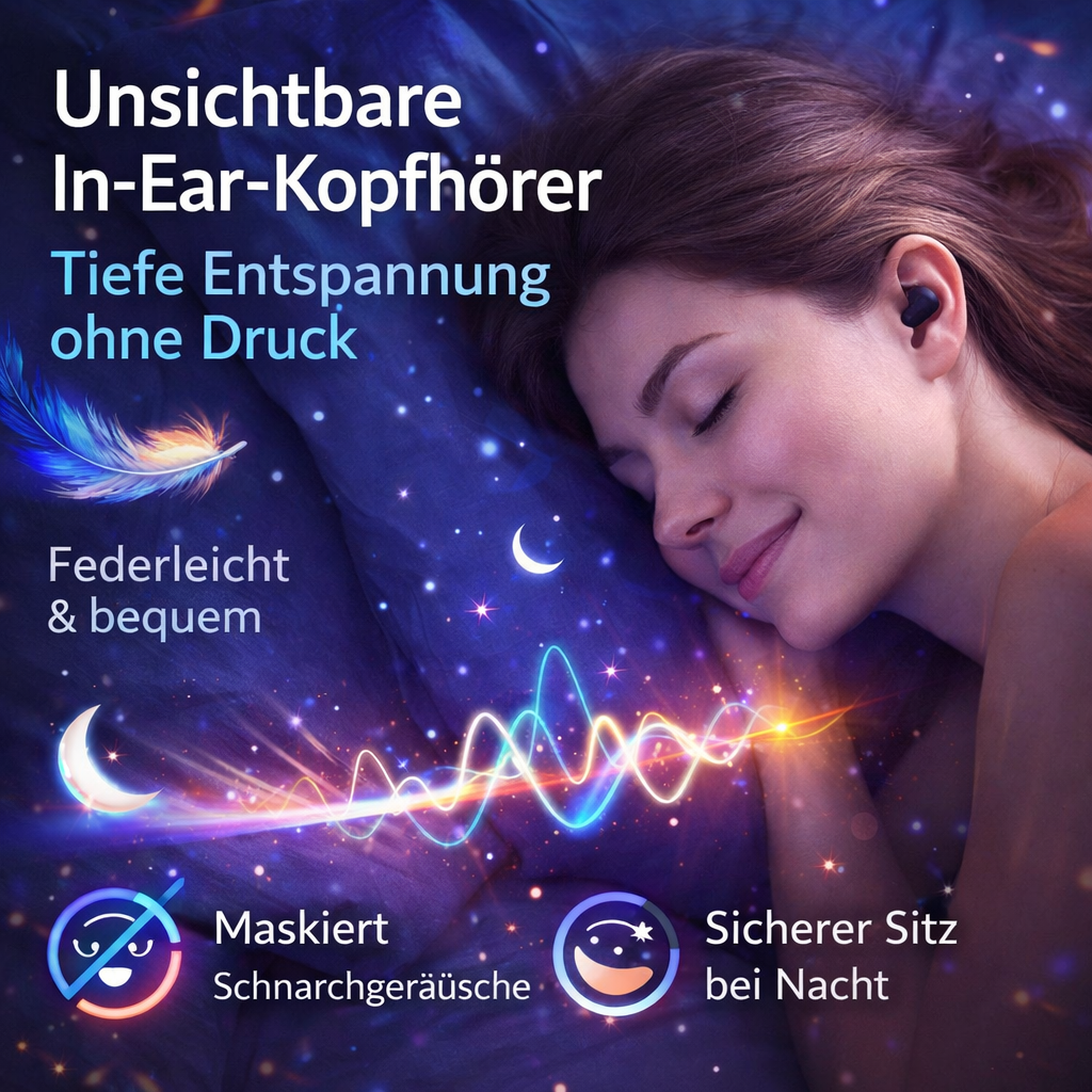 MindBuds™ Kopfhörer - Unsichtbare Bluetooth Earbuds In-Ear Ohrhörer ohne Druck