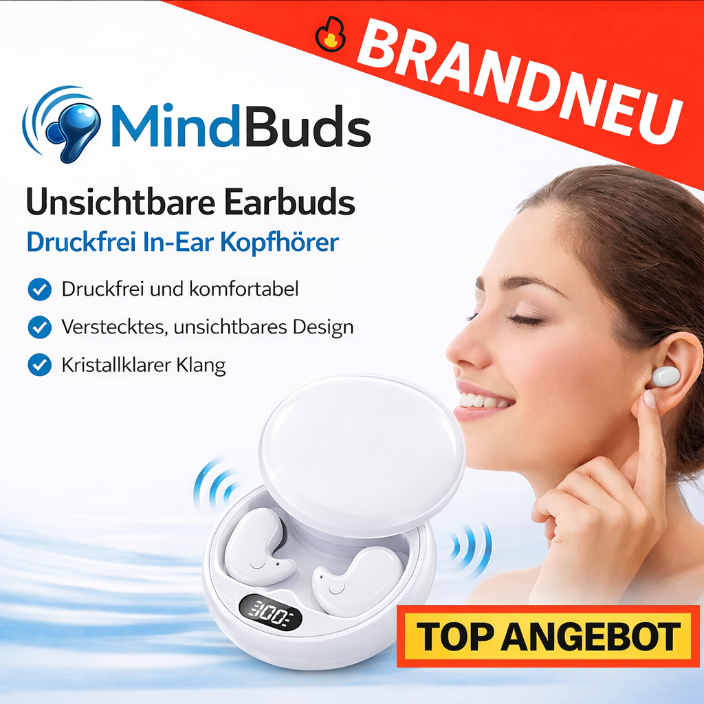 MindBuds™ Kopfhörer - Unsichtbare Bluetooth Earbuds In-Ear Ohrhörer ohne Druck