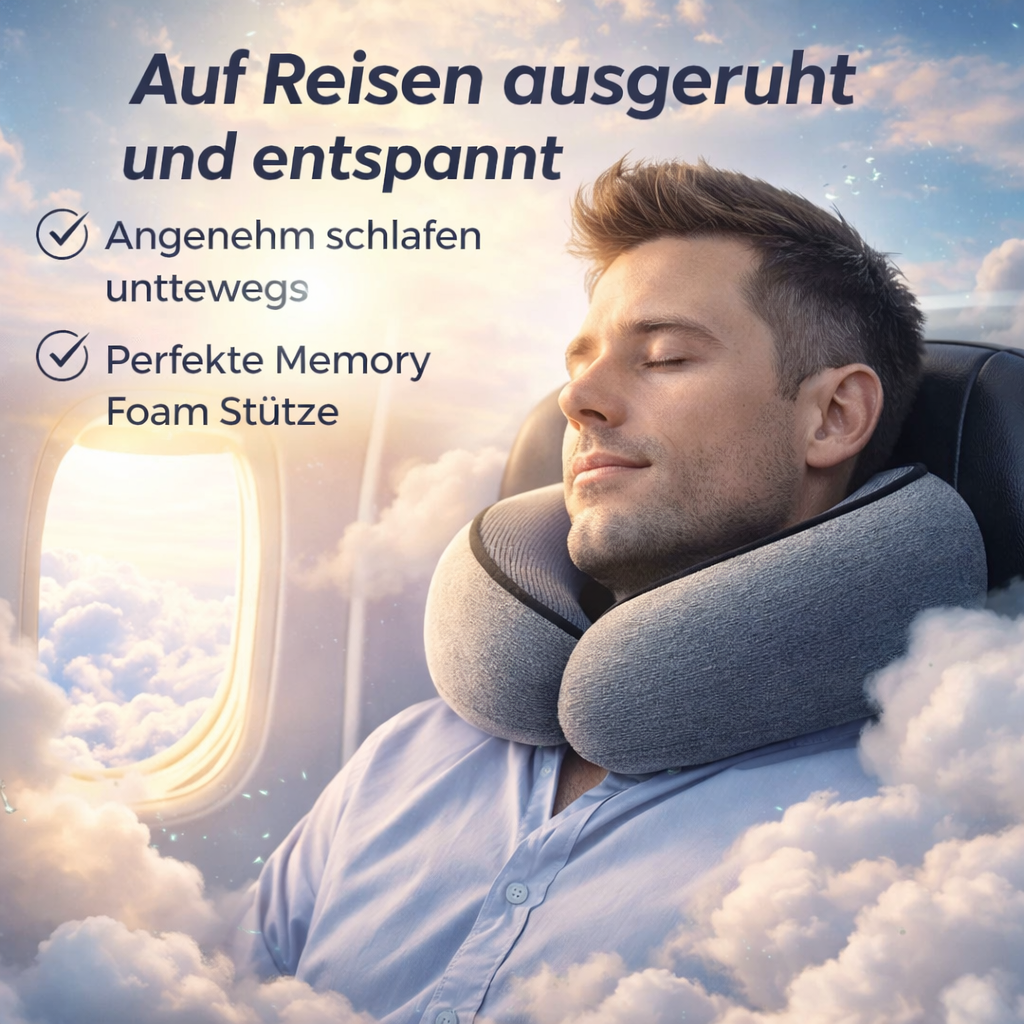 Nappy Nex™ Reisekissen Nackenkissen Memory Kissen Nackenhörnchen Kopfstütze