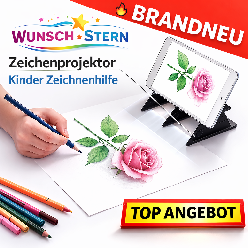 Wunschstern™ Zeichentafel Zeichenprojektor Zeichenhilfe - Kreatives Zeichnen