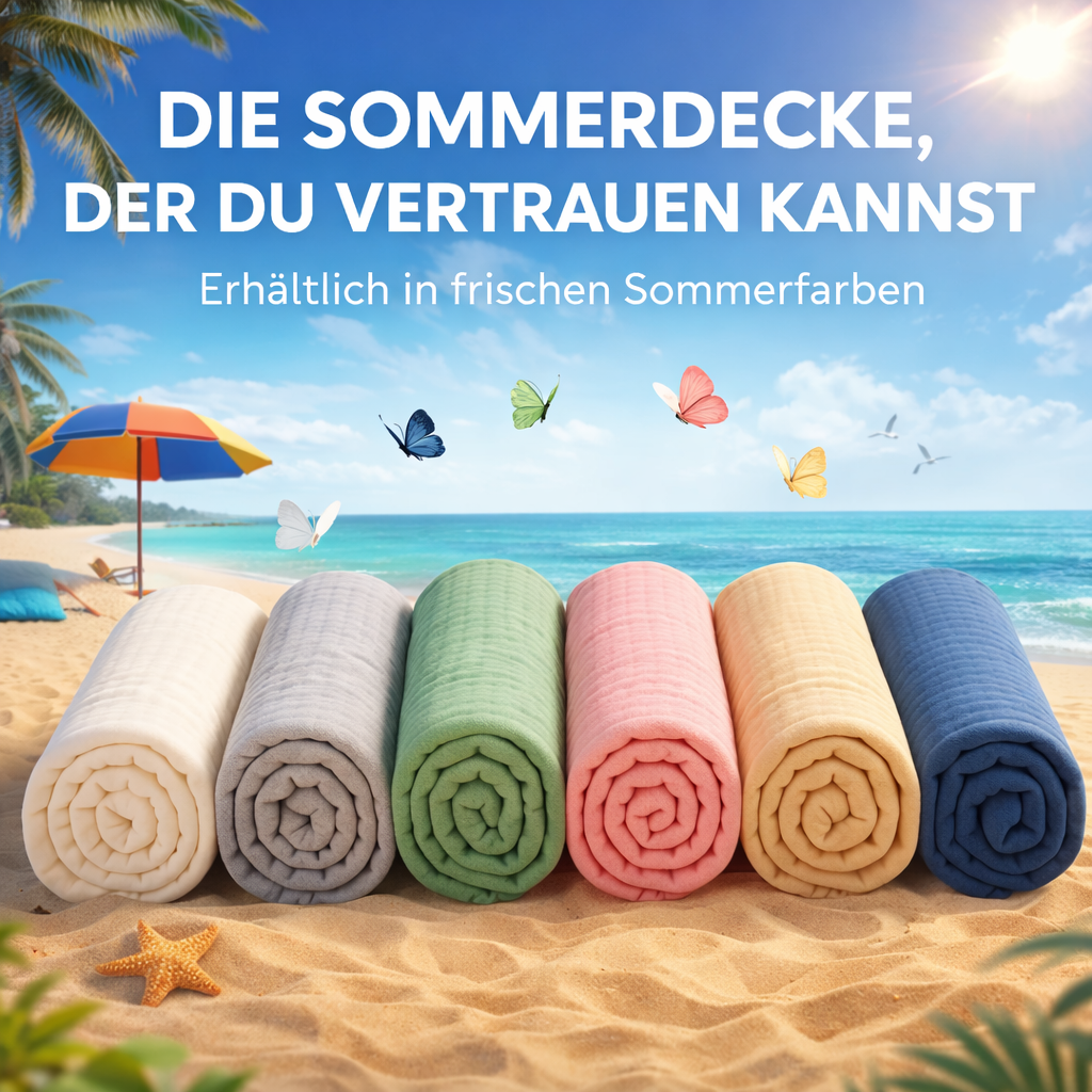 Alpenfaser™ Sanfte Musselindecke Kuscheldecke Erwachsene & Kinder aus Baumwolle