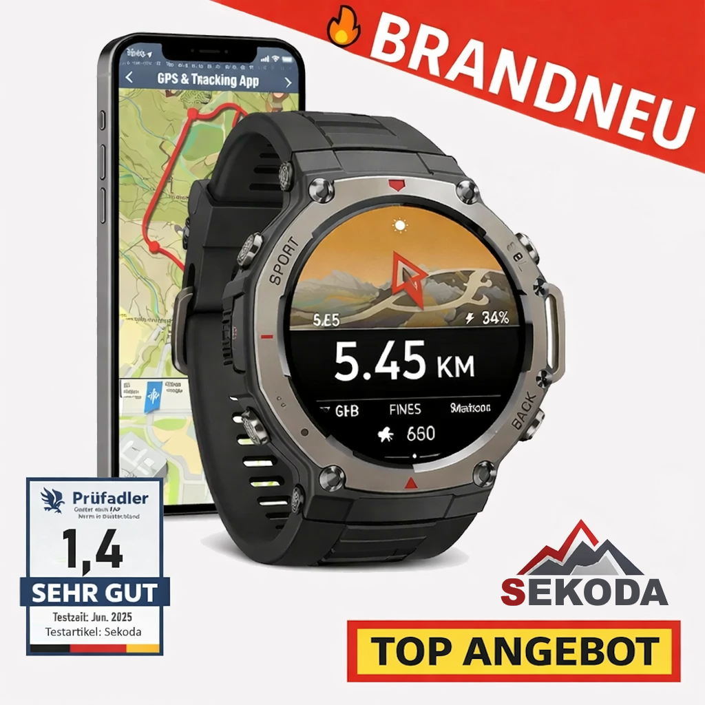 Sekoda™ GPS Sport Fitness Smartwatch für Herren & Damen | GPS & Tracking App