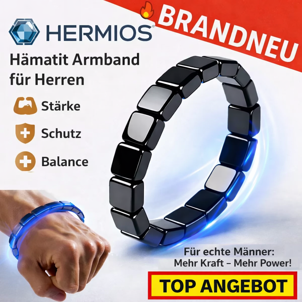 HERMIOS™ Hämatit Armband für Herren - Zurück zur Manneskraft & maximaler Stärke!