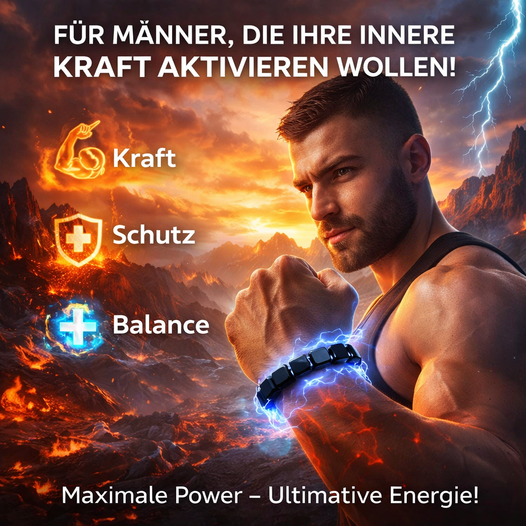 HERMIOS™ Hämatit Armband für Herren - Zurück zur Manneskraft & maximaler Stärke!