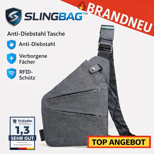 SlingBag™ Anti Diebstahl Tasche Umhängetasche Schultertasche Brusttasche Reise