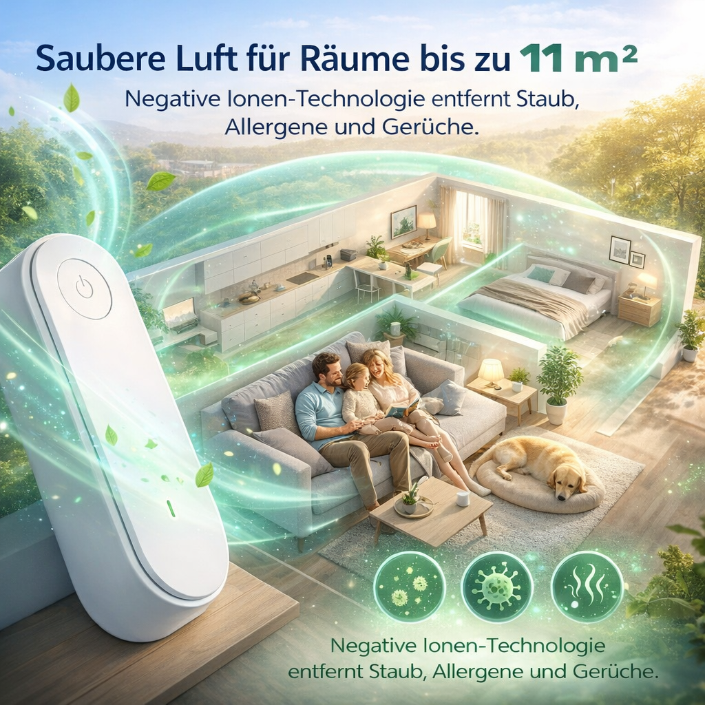 Clairu™ Luftreiniger Ionischer Luftaufbereiter zur Verbesserung der Luftqualität