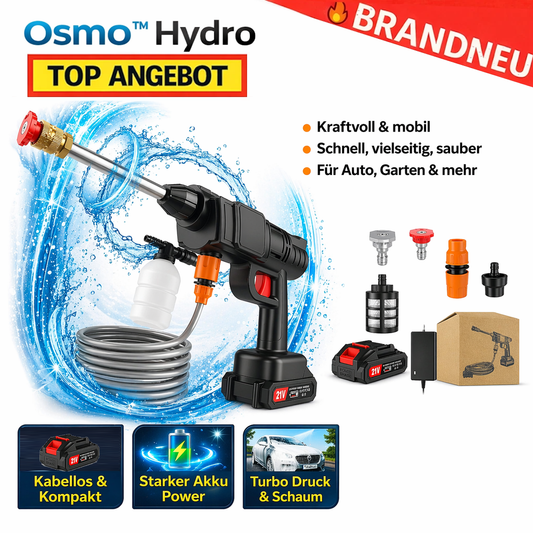 Osmo™ Hydro Akku Hochdruckreiniger Auto Druckreiniger Turbo Spritzpistole Pro
