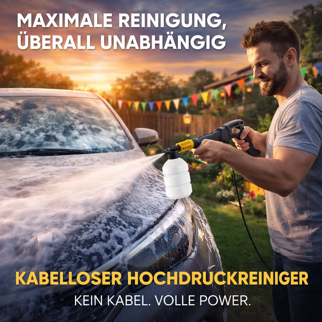 Osmo™ Hydro Akku Hochdruckreiniger Auto Druckreiniger Turbo Spritzpistole Pro