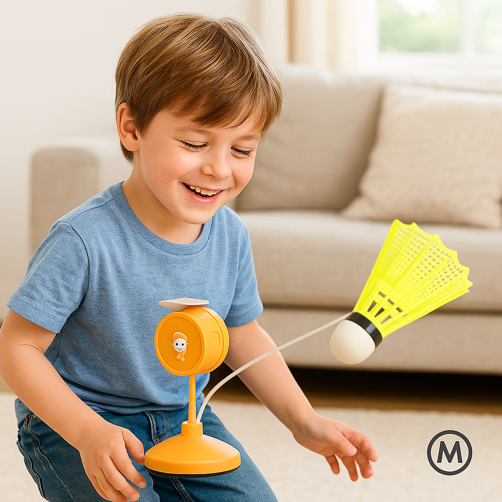 Badminton Trainingsgerät Trainer mit Rückprallfunktion DE.