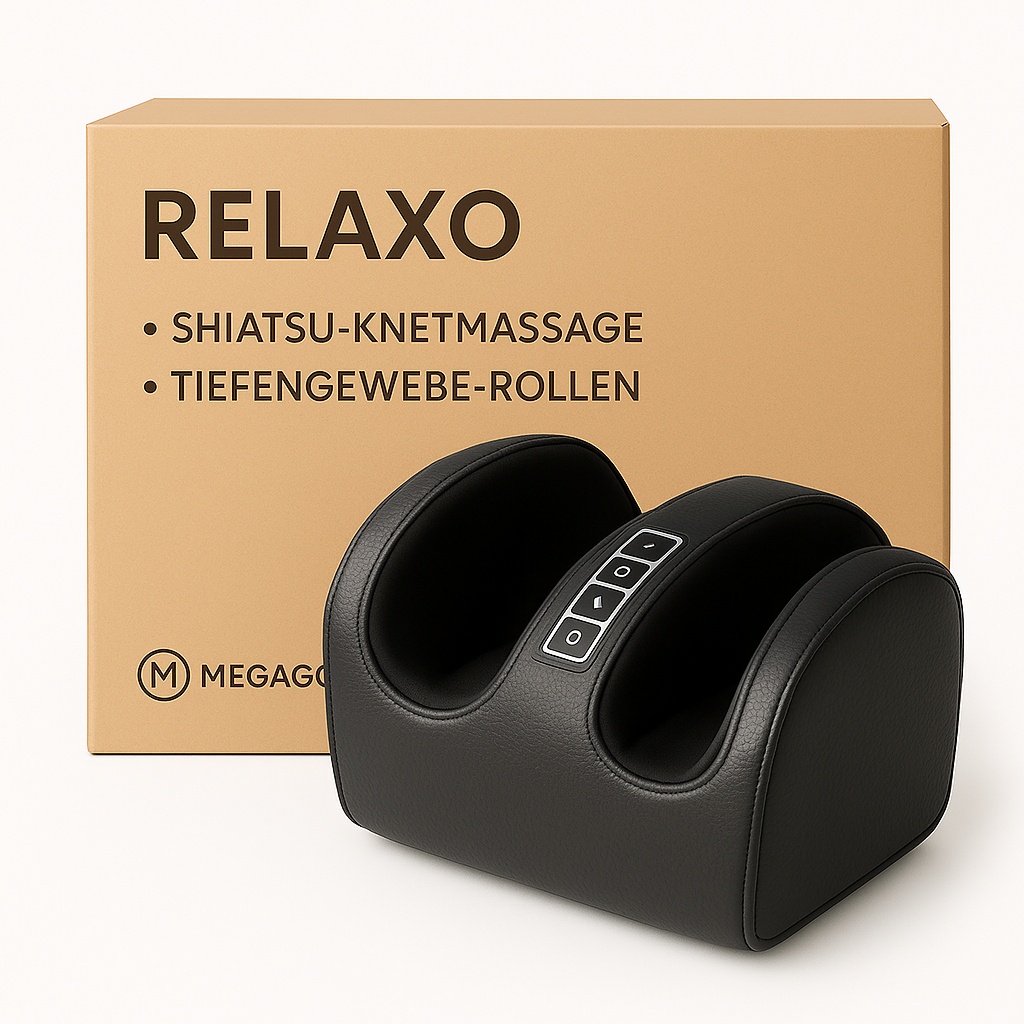 Shiatsu Fußmassagegerät mit Wärme Tiefengewebe Rollen Entspannung DE.