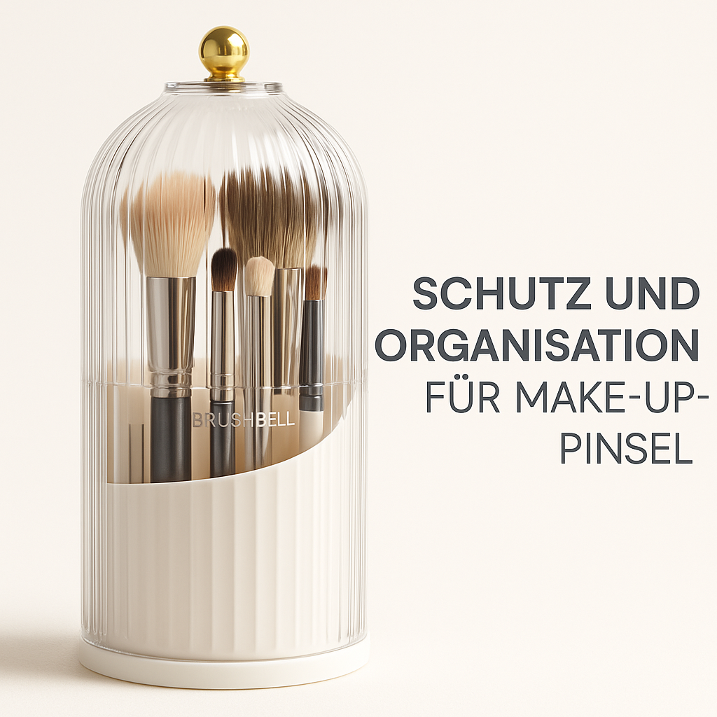 Make-up Pinselhalter drehbar 360° mit Deckel Luxus Kosmetikbox DE.