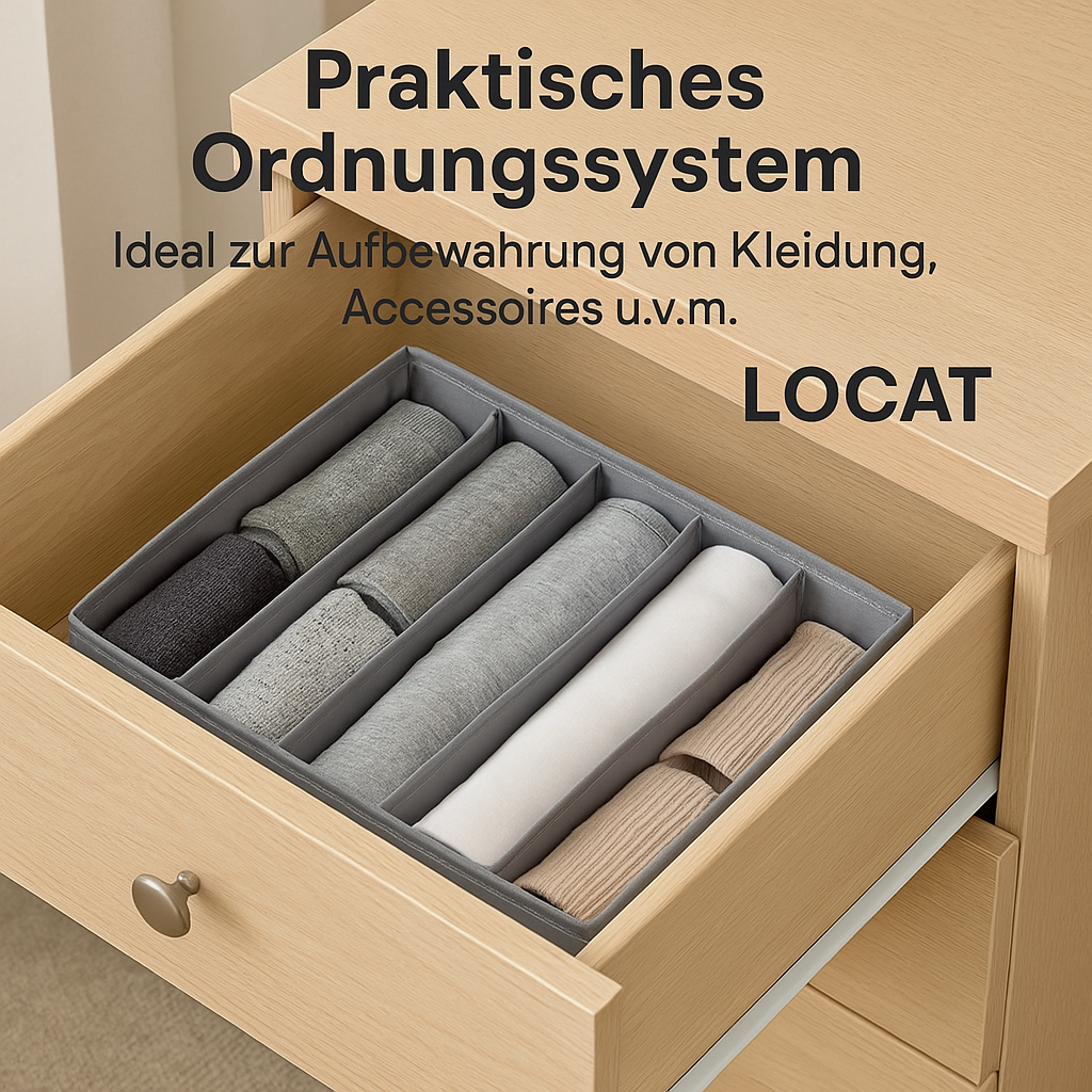BH-Unterwäsche-Organizer Box für Socken und Höschen DE.