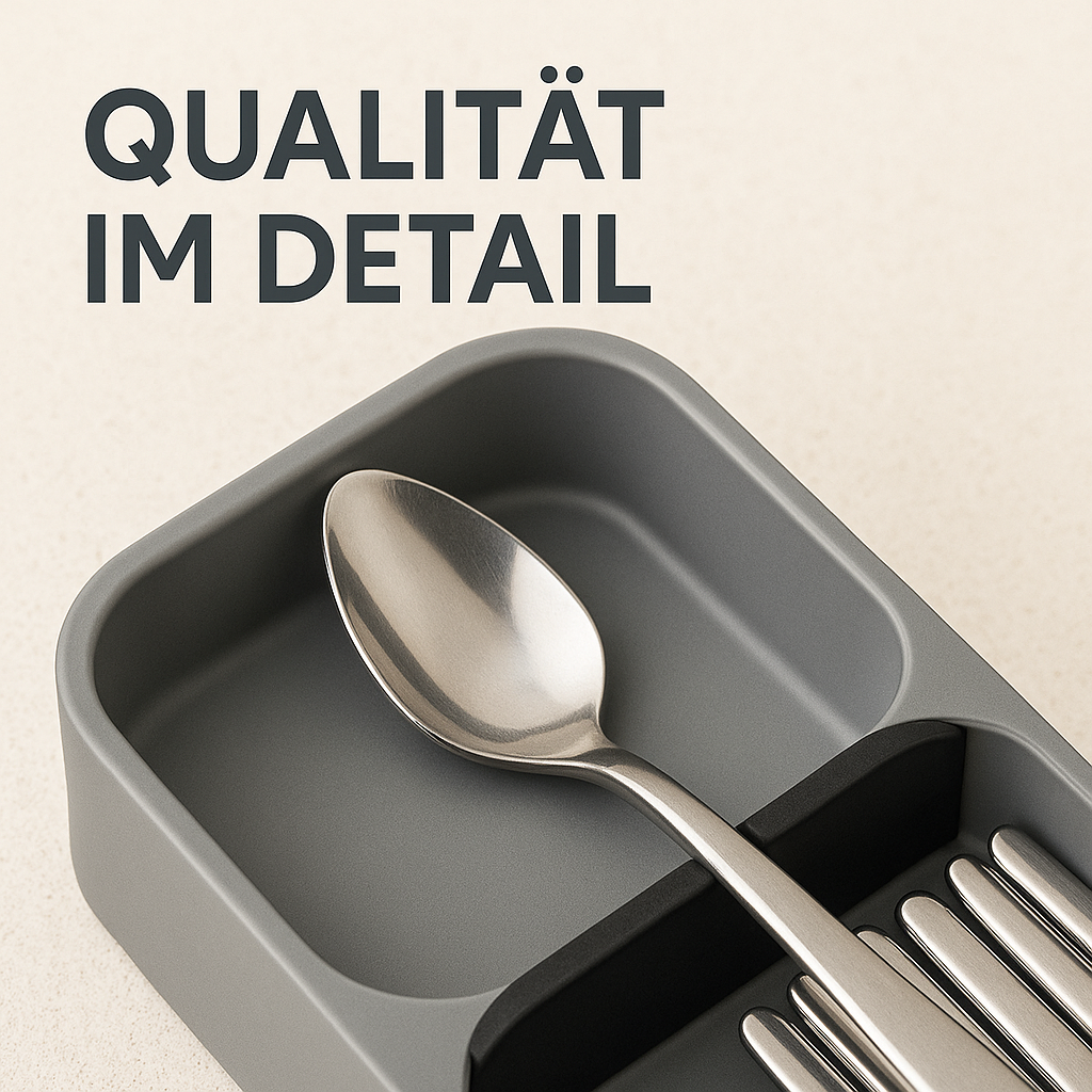 Besteckkasten Küchenorganizer mit Fächern für Gabel Messer Löffel DE.
