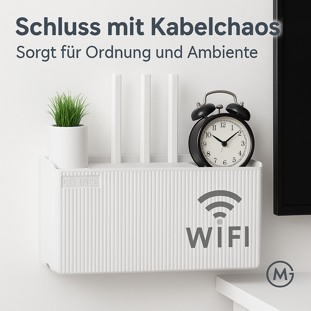 WLAN-Router Box Wandregal für TV Receiver Wohnzimmer Schlafzimmer DE.