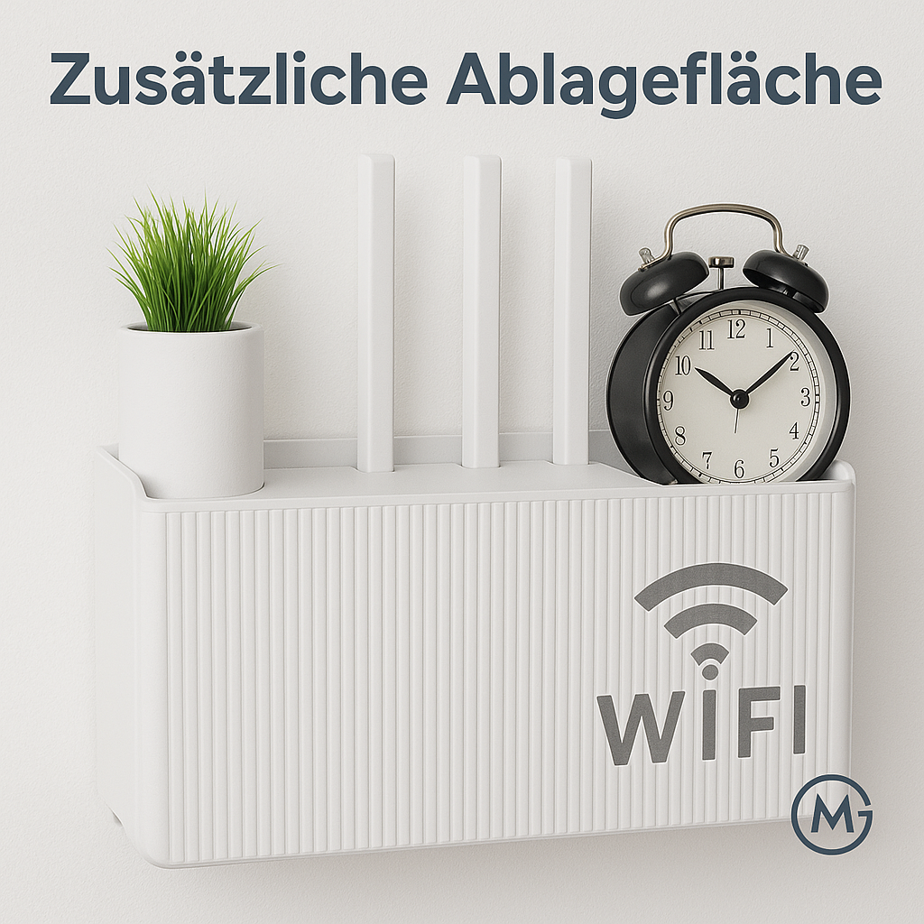 WLAN-Router Box Wandregal für TV Receiver Wohnzimmer Schlafzimmer DE.
