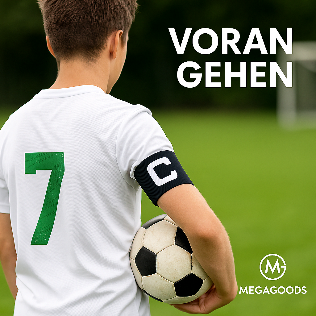 Kapitänsarmband elastisch für Fußball Basketball Handball Rugby DE.
