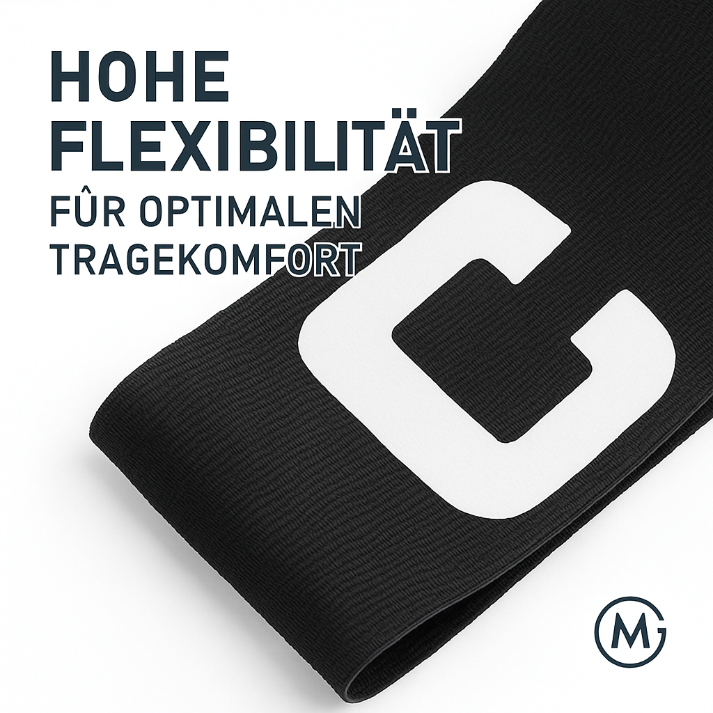 Kapitänsarmband elastisch für Fußball Basketball Handball Rugby DE.