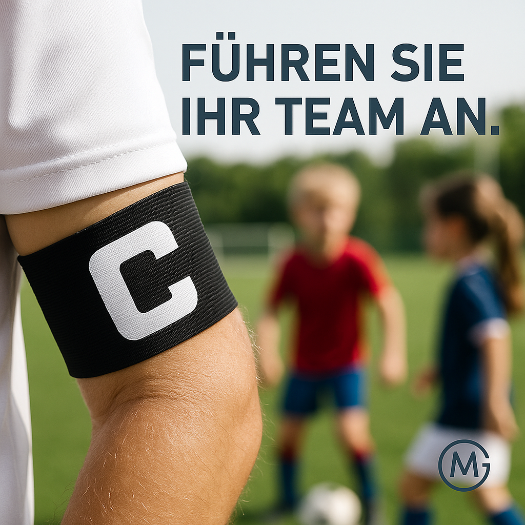 Kapitänsarmband elastisch für Fußball Basketball Handball Rugby DE.