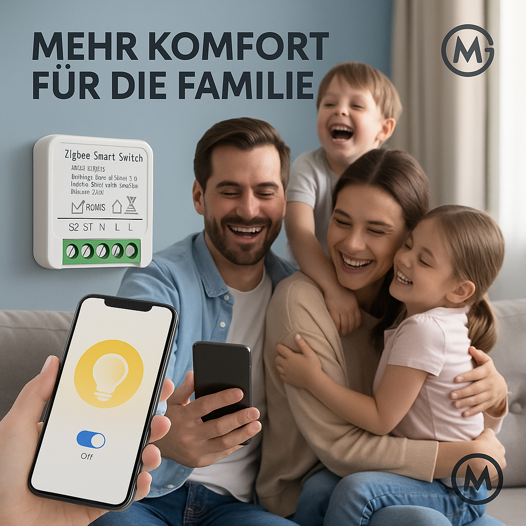 ZigBee 3.0 Smart Switch 16A Smart Home App- und Sprachsteuerung DE.