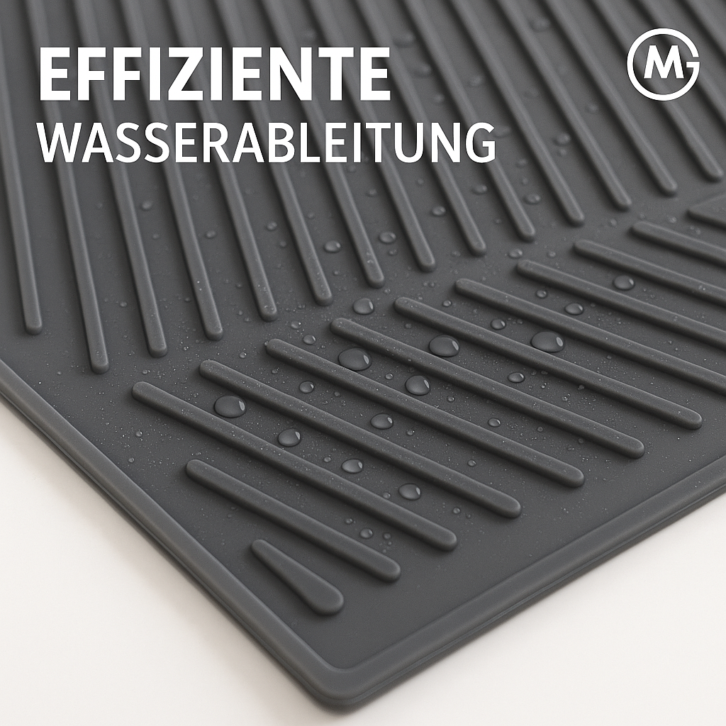 Silikon Abtropfmatte rutschfest hitzebeständig für Küche groß DE.