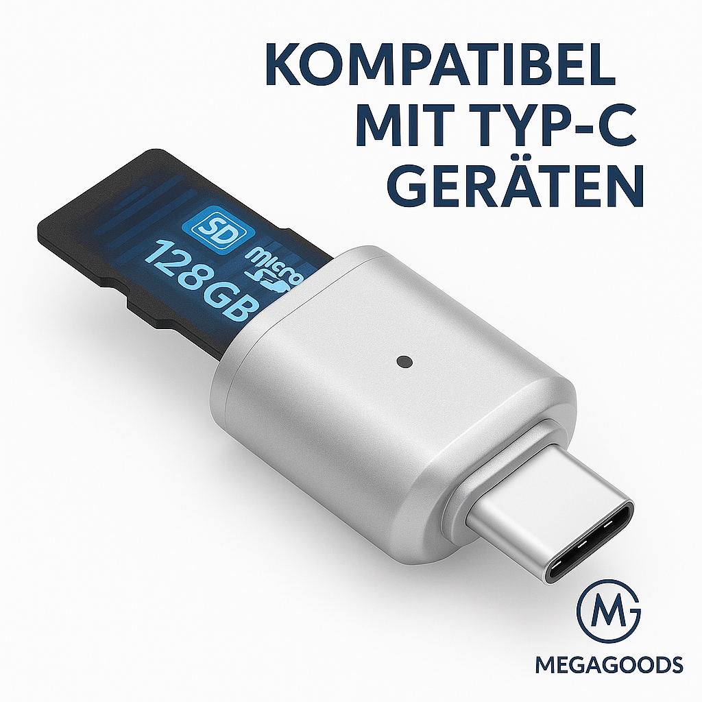 USB-C auf Micro-SD TF Kartenleser High Speed für iPhone 15 Laptop DE.