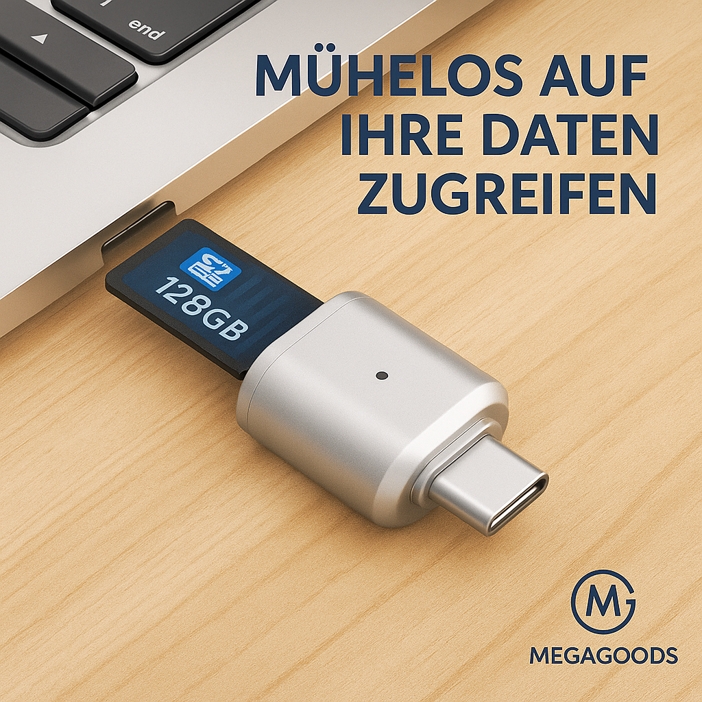 USB-C auf Micro-SD TF Kartenleser High Speed für iPhone 15 Laptop DE.