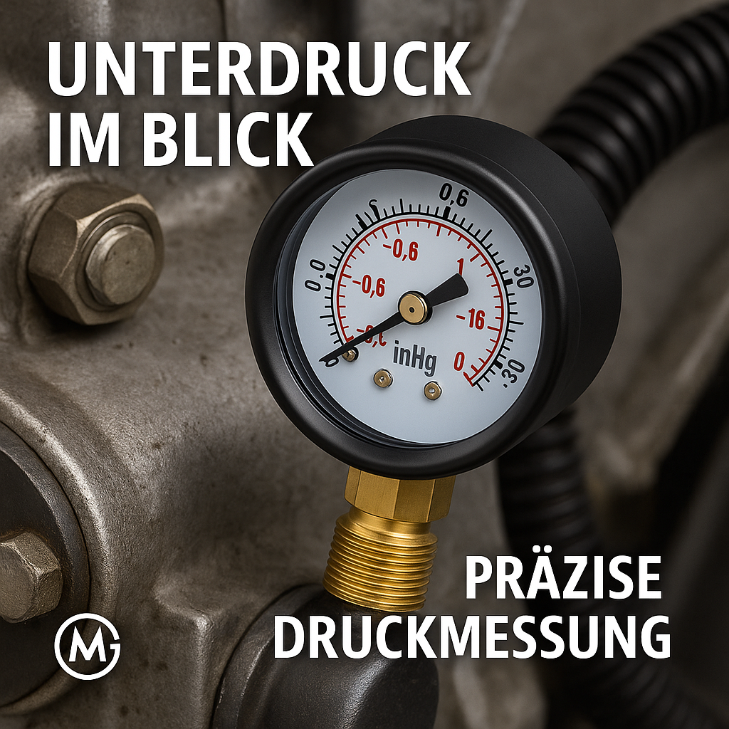 Vakuum-Manometer 2" Dual-Skala 1/4" NPT -30HG/0PS DE.