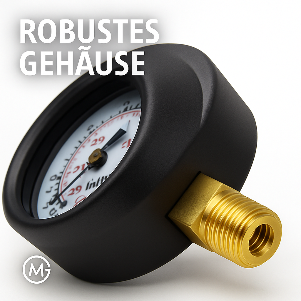 Vakuum-Manometer 2" Dual-Skala 1/4" NPT -30HG/0PS DE.