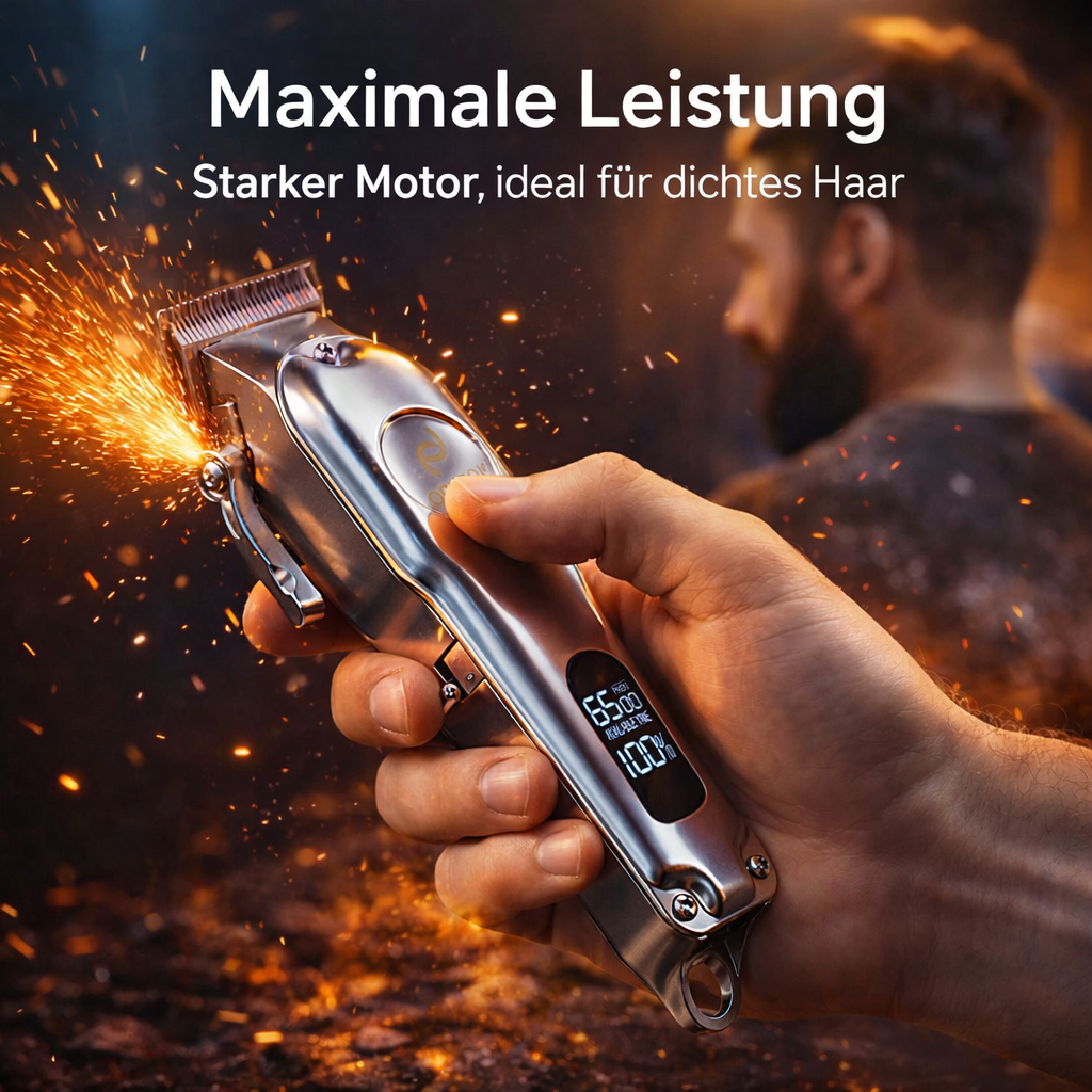 Oryzom™ ProTrim 2.0 Profi Edelstahl Haarschneider & Barttrimmer mit Akku USB