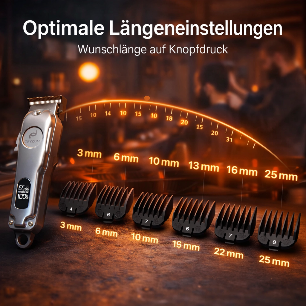 Oryzom™ ProTrim 2.0 Profi Edelstahl Haarschneider & Barttrimmer mit Akku USB