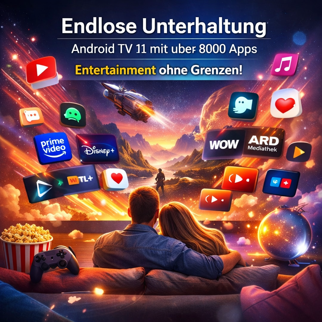 Oryzom™ SnapBeam Tragbarer 4K Mini Beamer Projektor WiFi6 Bluetooth 5 Android TV
