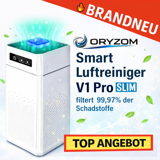 Oryzom™ Smart Luftreiniger V1 Pro Slim -  Raumluftreiniger Air Purifier mit HEPA-Filter
