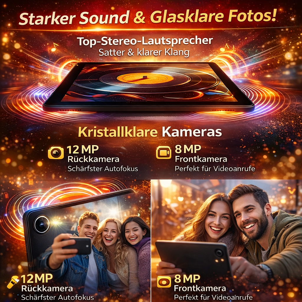 SnapTab™ Pro- Performance Tablet mit leistungsstarkem 2.0GHz Octa-Core Prozessor
