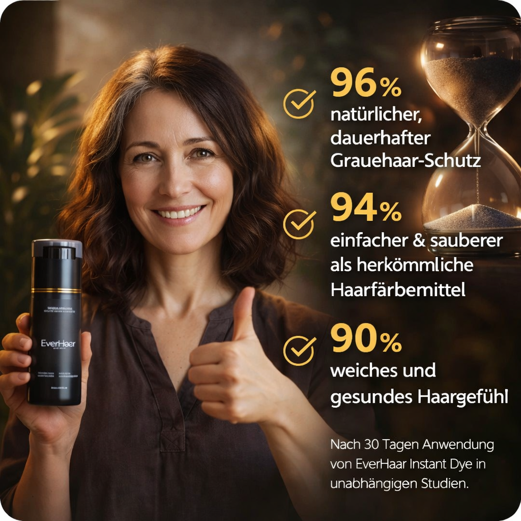EverHaar™ Sofort Farbshampoo - Haarfärbeshampoo mit natürlichen Inhaltsstoffen!