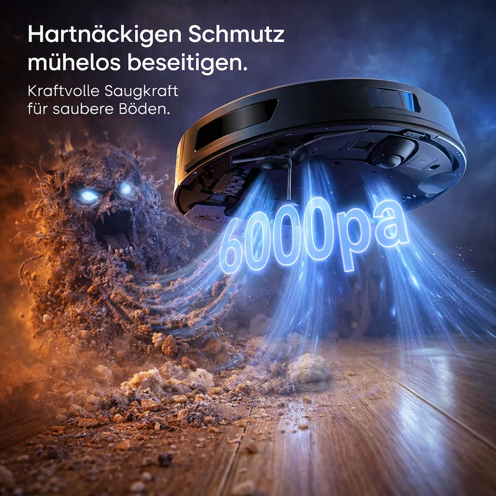Q8™ Saugroboter mit Wischfunktion 200min Akkulaufzeit & Laser Navigation