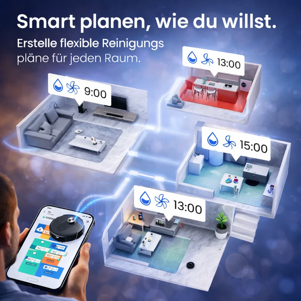 Q8™ Saugroboter mit Wischfunktion 200min Akkulaufzeit & Laser Navigation