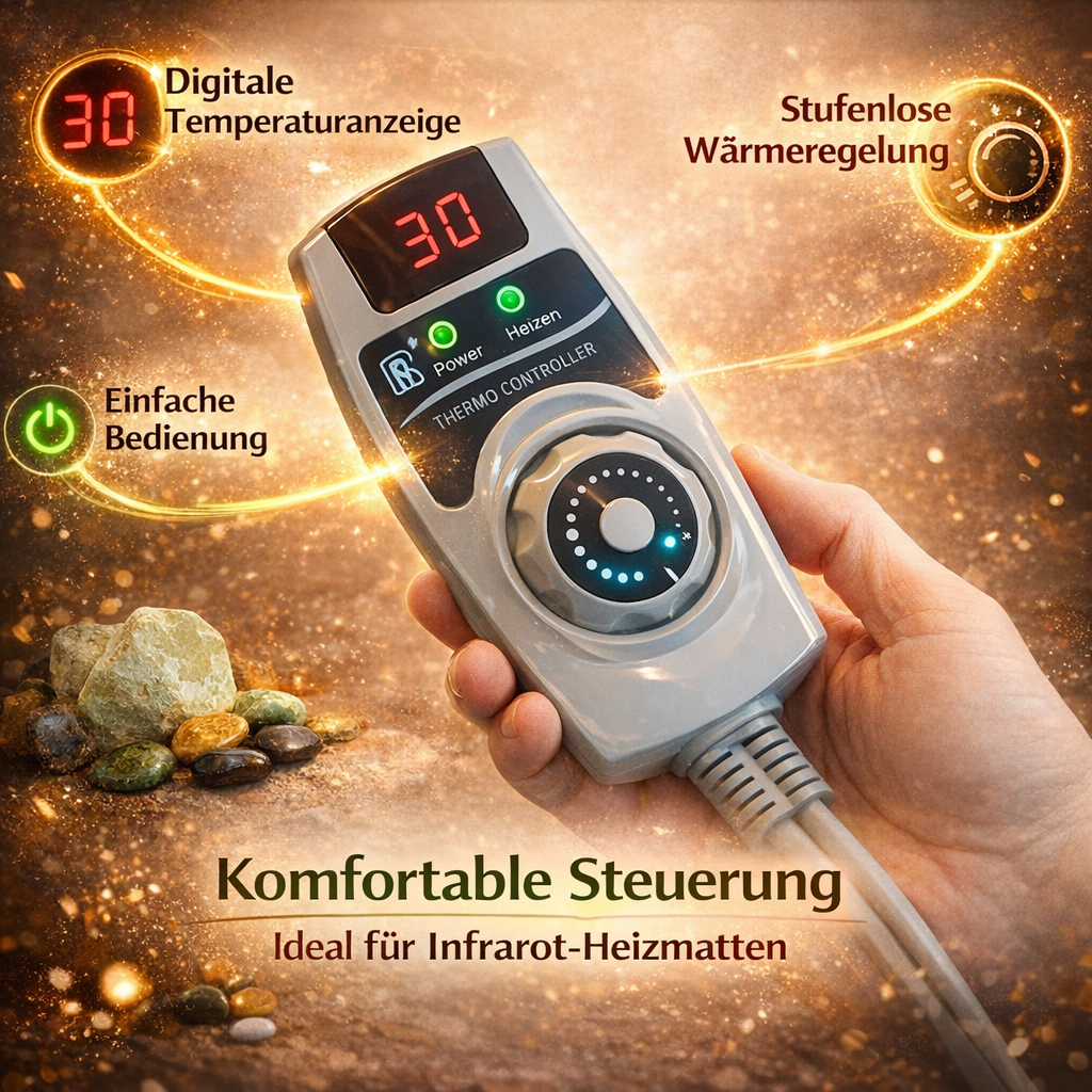 VitalStone™ Thermo-Vitalmatte Wärmematte Heizmatte Turmalin Jadestein Unterbett Topper