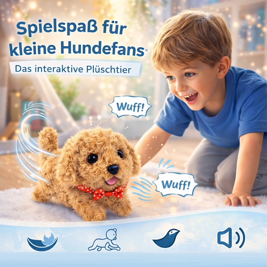 Wuffy™ Robot Puppy - Realistischer Roboter Hundewelpe Plüschhund interaktiv